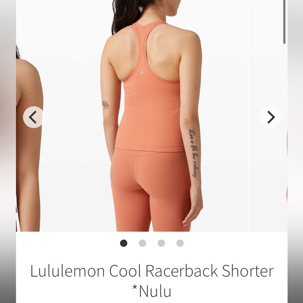 Cool Racerback Shorter Length Nulu Tank in Rustic Coral